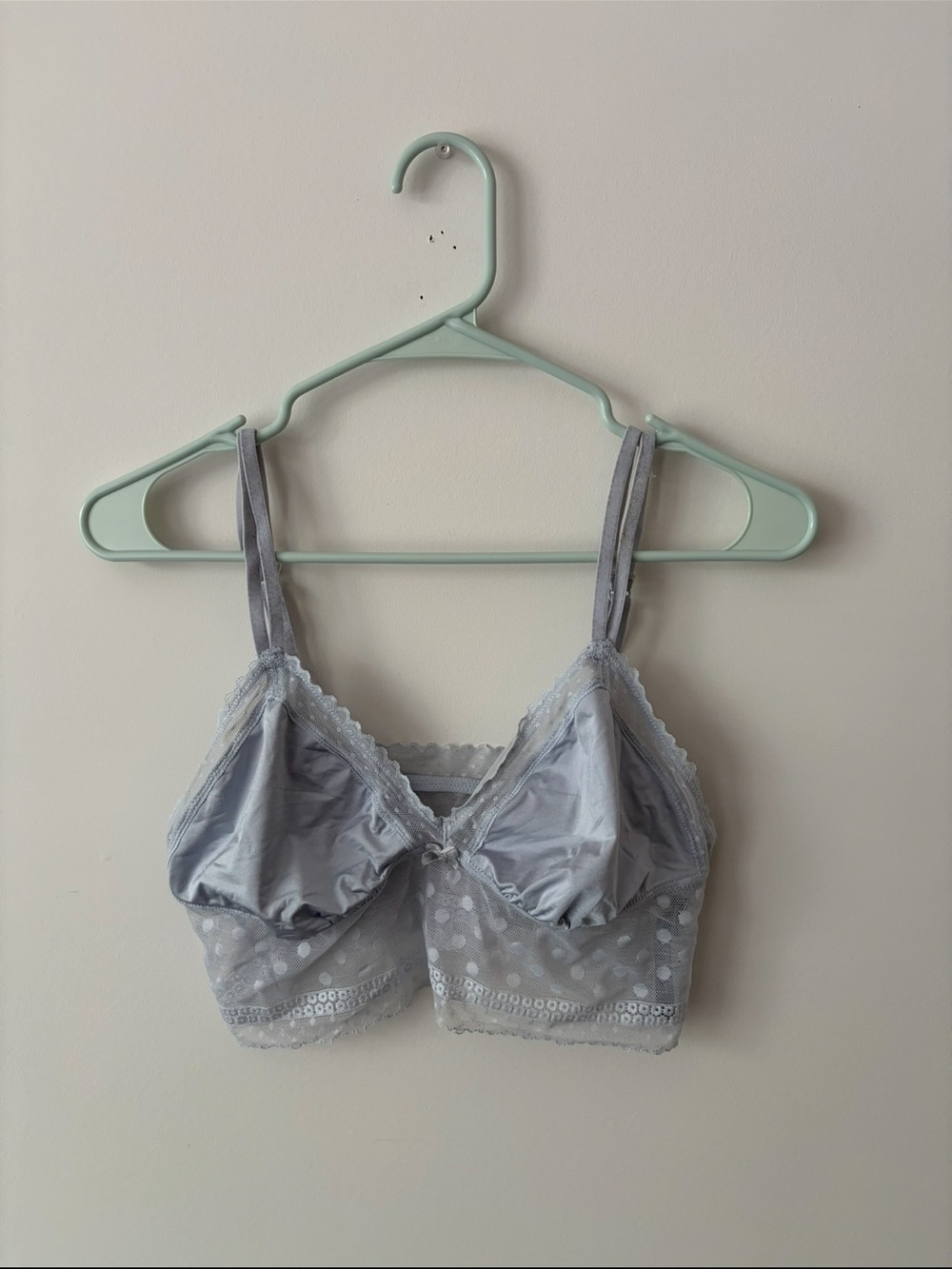 Soft Mesh Lace Bralette Bra Lingerie Tank Top Light Baby Blue